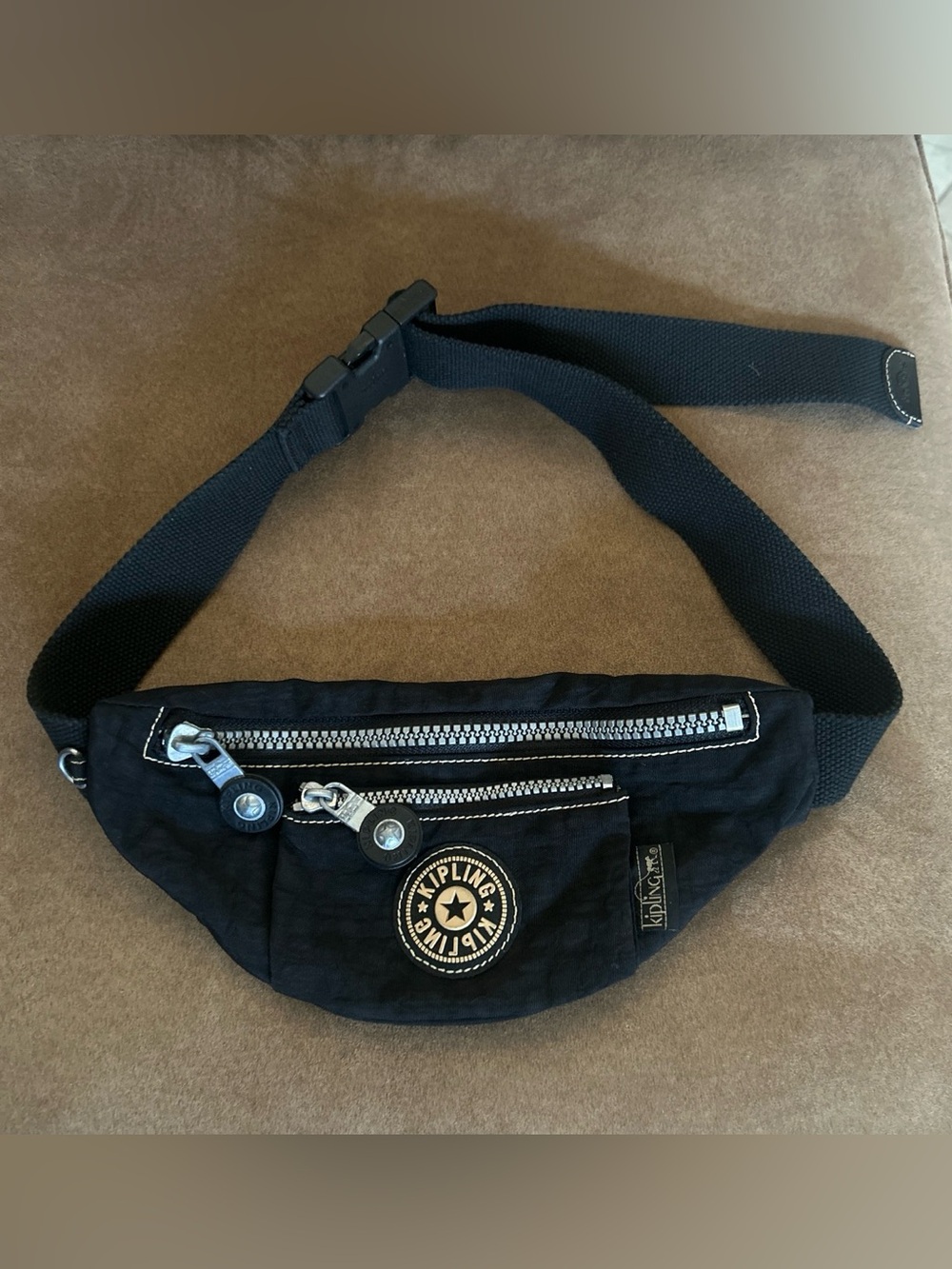 Kipling black Nylon Fanny pack waist Bag